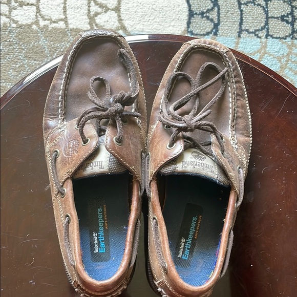 Timberland Earthkeepers Anti-Fatigue Men’s Brown Leather Stitching Loafers Sz 9 - Picture 2 of 7